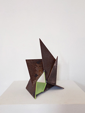 W-RAP IV  2022   18 x 16 x 15cm   Steel with paint & wax  Private collection, Canada