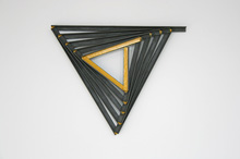 STAR LINE VIII (yellow triangle)  2008  47cm wide x 38cm high x 6cm deep Painted steel