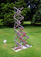 TRIANGLE FLIP  2010-11   54cm wide x 197cm high x 109cm long  Galvanized & painted steel Exhibited at Woburn Abbey 2012