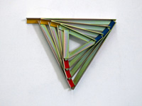 MA'S TRIANGLE  2014 33cm high x 36cm wide x 5cm deep Zinc coated & painted steel Private commission