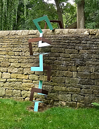 SPRING  2019 300cm high x 45cm wide  x 45cm deep Painted & rusted steel