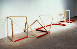 SIX WAYS TO TOUCH (apart)  1993 50cm high Painted wood