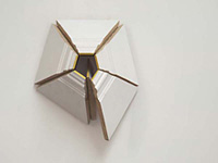 STAR LINE - SKIRTING  2012 45cm high x 38cm wide x 20cm deep Painted skirting board & brass hinges