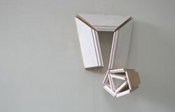 SKIRTING - CURL  2013 50cm high x 42cm wide x 20cm deep Painted wood & brass hinges