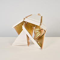 W-RAP VIII (SKIRTING) 2025
28 x 28 x 27cm 
Wood skirting board painted & brass fixings